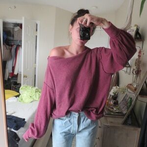 We The Free Burgundy Sweater